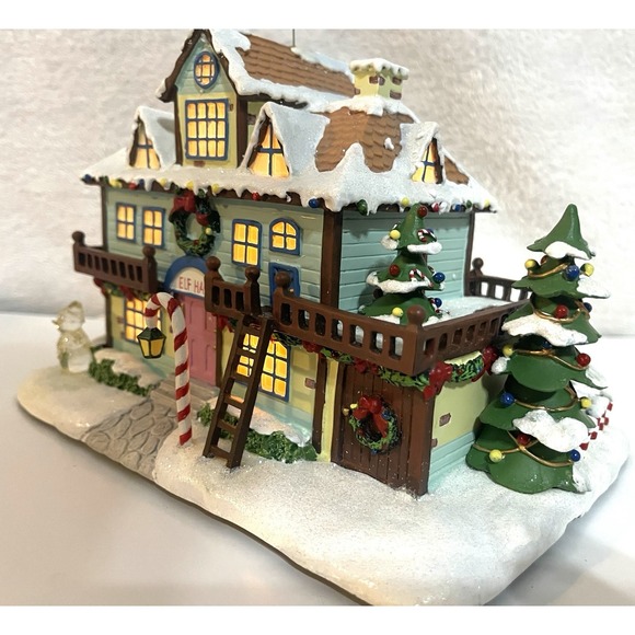 Vintage Hawthorne Village 2003 Elf Dormitory Rudolph Christmas Town No Box - Picture 5 of 6